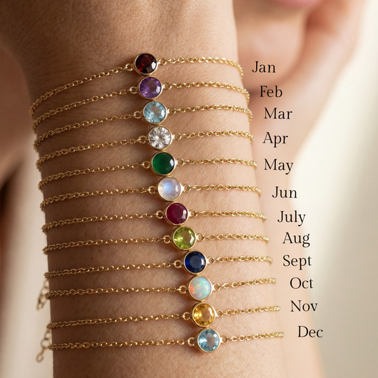 Gold Birthstone Bracelet