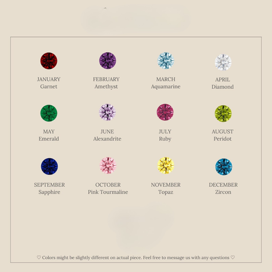 Clover Birthstone Necklace