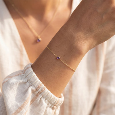 Gold Birthstone Bracelet