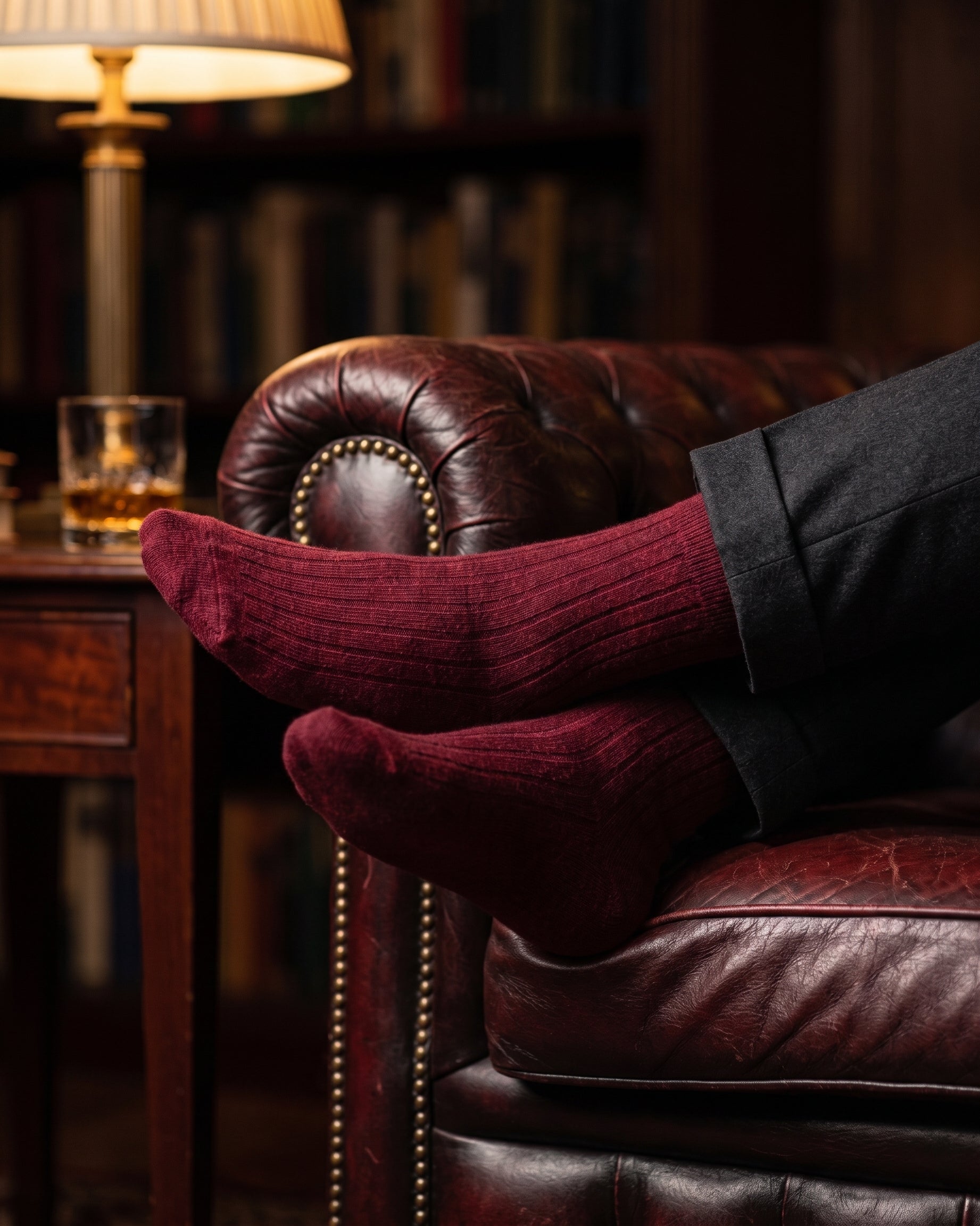 Men's Cashmere Ribbed Velvet Socks