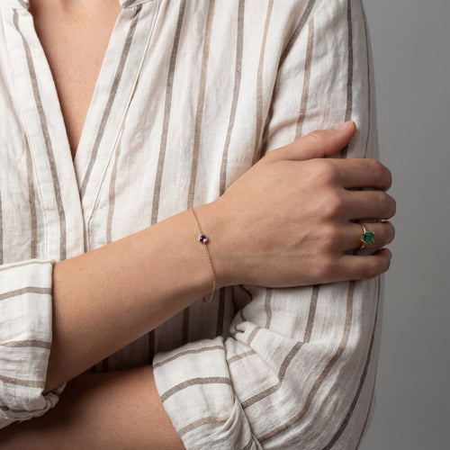 Gold Birthstone Bracelet