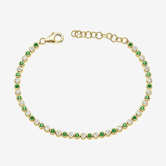 Round Bezel Tennis Bracelet