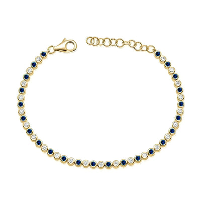 Round Bezel Tennis Bracelet