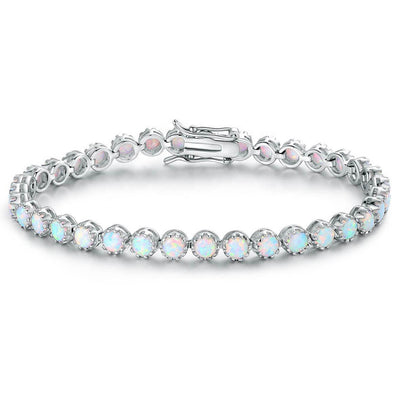 Fire Opal Tennis Bracelet