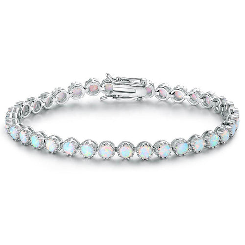 Fire Opal Tennis Bracelet