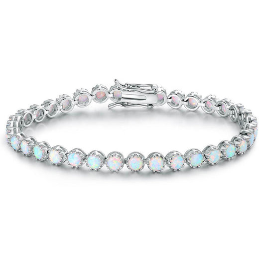 Fire Opal Tennis Bracelet