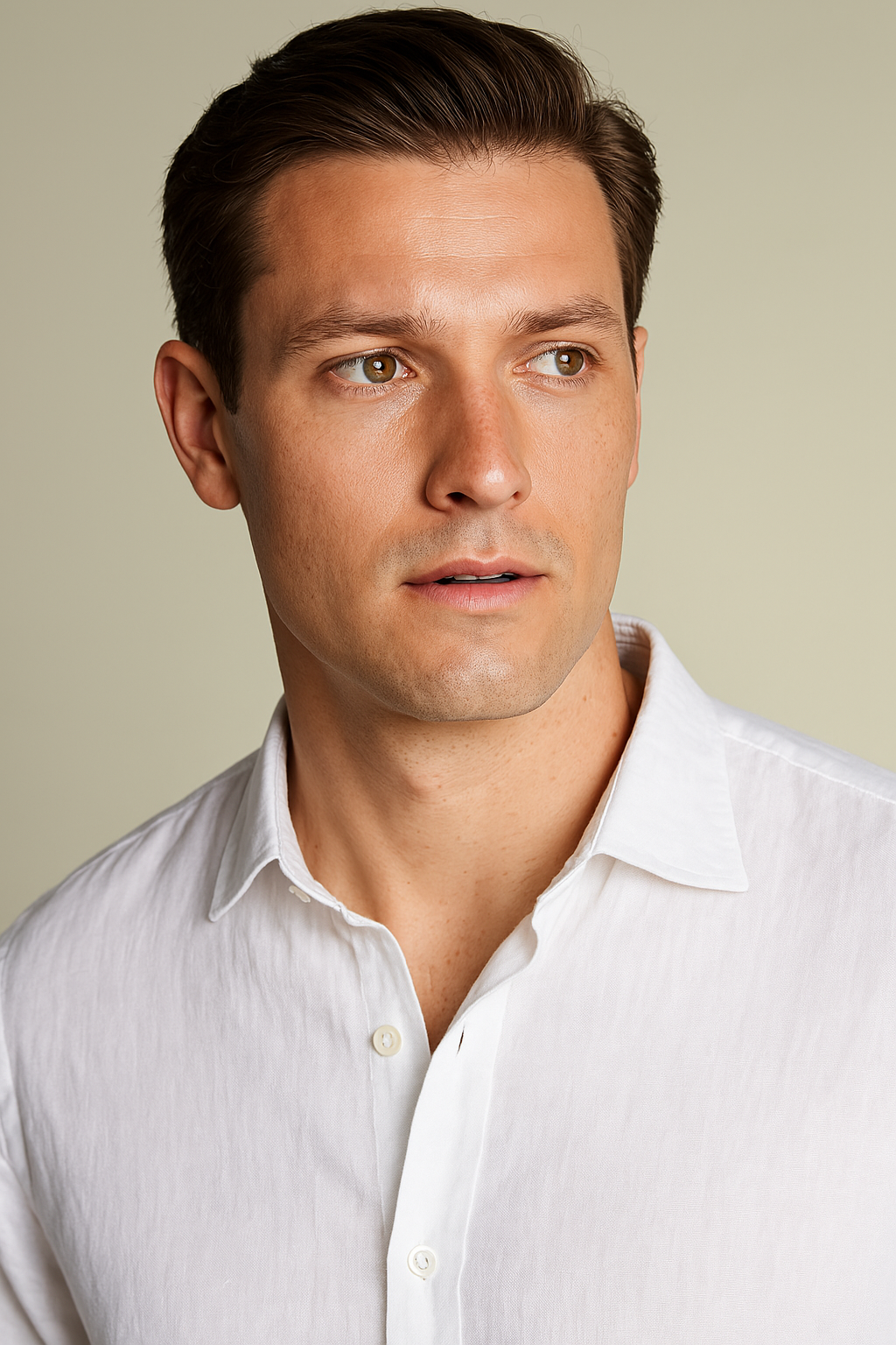 White Pure Linen Shirt
