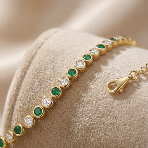 Round Bezel Tennis Bracelet