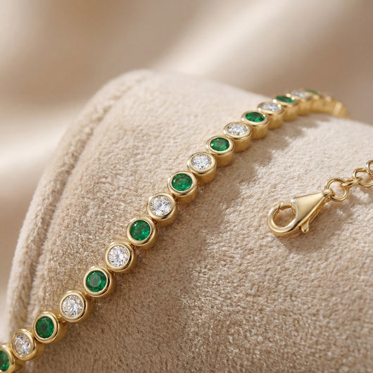 Round Bezel Tennis Bracelet