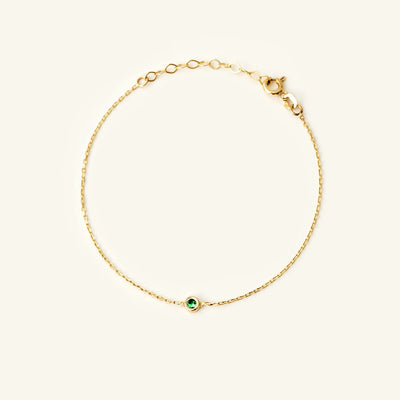 14K Gold Birthstone Bracelet