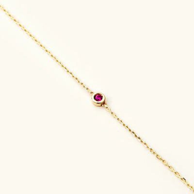 14K Gold Birthstone Bracelet