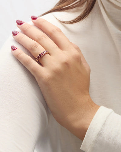 Gemstone Eternity Band